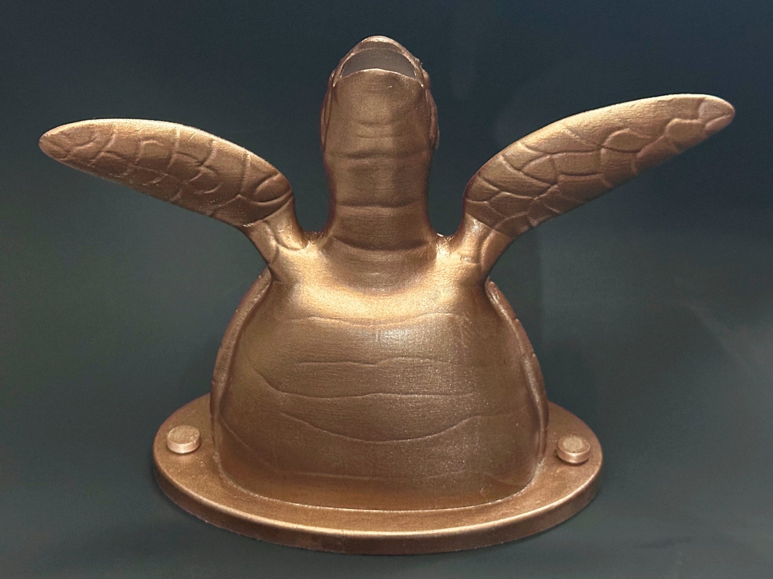 Sea Turtle Pool Scupper Spillway: Hand-Finished Metallic Water Feature - Image 4