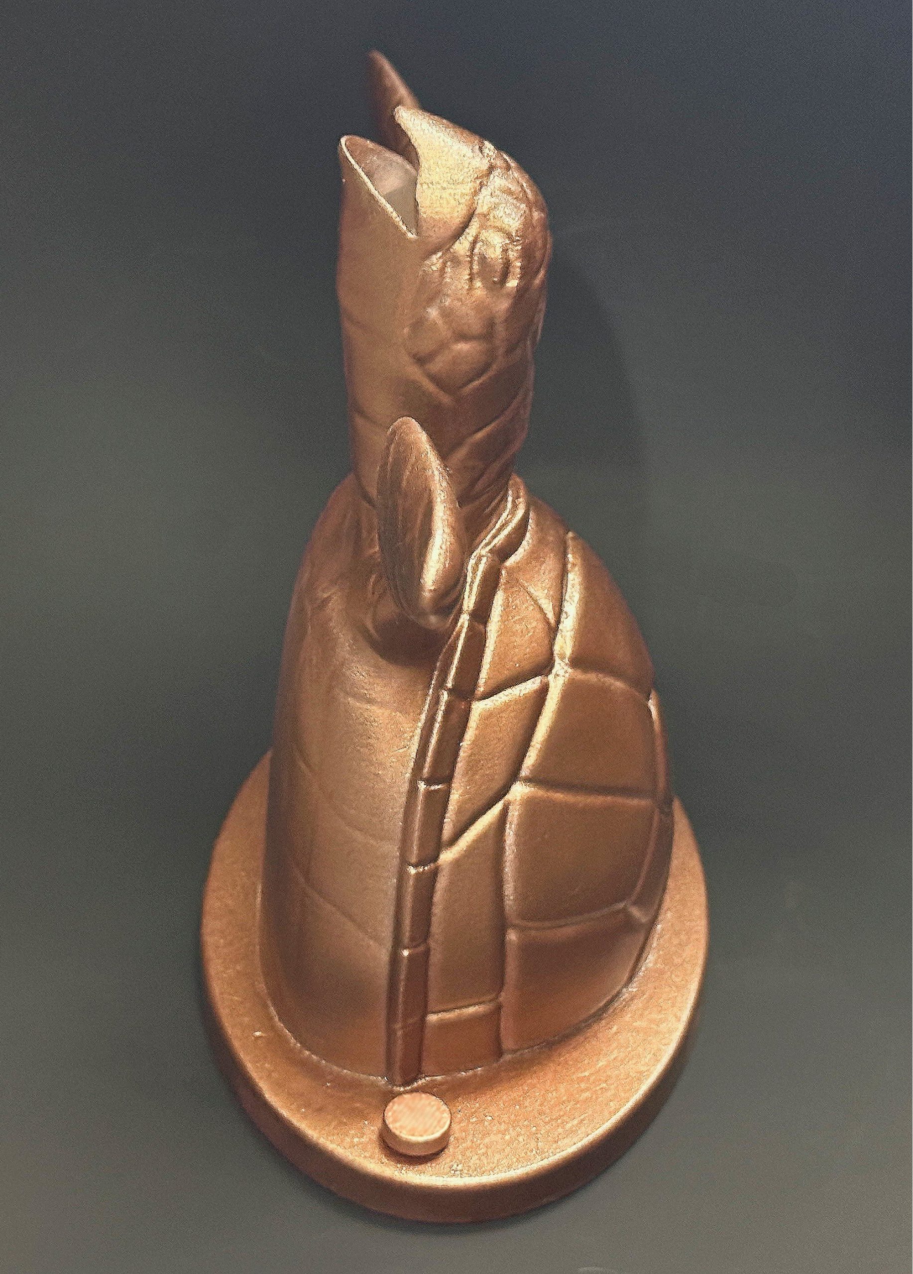 Sea Turtle Pool Scupper Spillway: Hand-Finished Metallic Water Feature - Image 5
