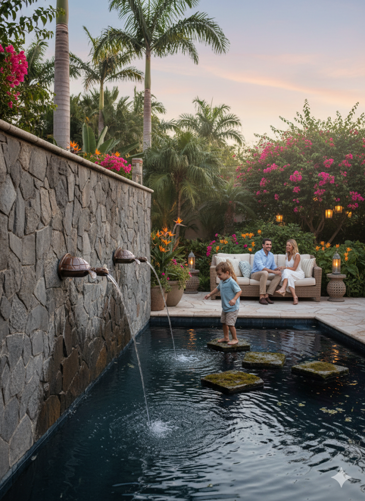 Sea Turtle Pool Scupper Spillway: Hand-Finished Metallic Water Feature - Image 10