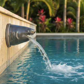 Shark Water Feature Spillway – Shark Head Pool Fountain Scupper for Pools and Landscapes